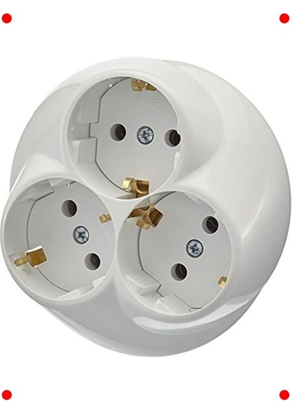 Sıva Altı 3'lü Yuvarlak Priz Seti modelleri