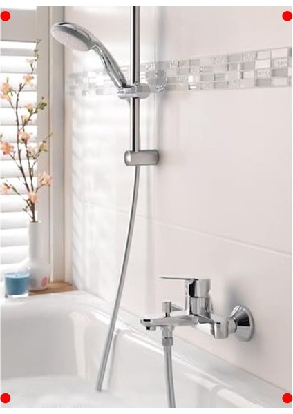 Krom El Duşu Başlığı, Kireç Önleyici, Tek Akışlı modelleri