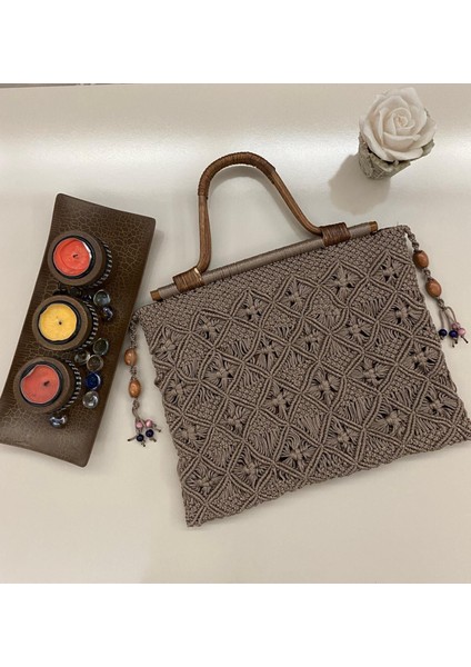 Makrome El Yapımı Çanta