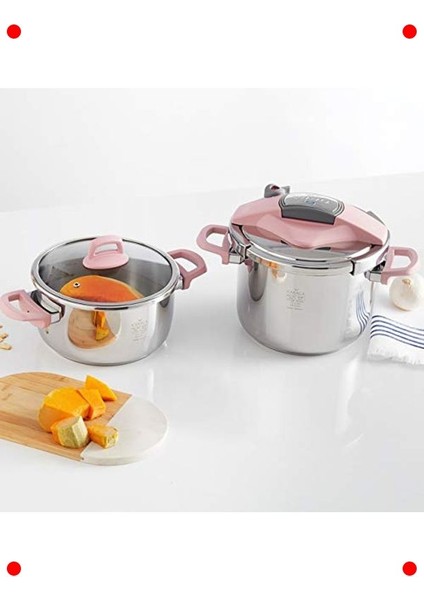 Ikili Düdüklü Tencere Seti (4l & 6l) - Pembe fırsatları