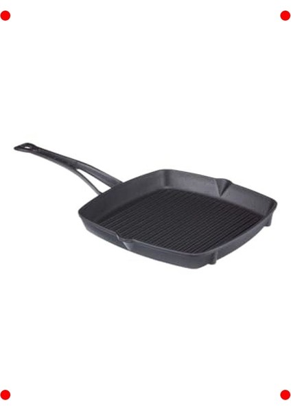 Döküm Izgara Tava Metal Kulplu 26X26 cm