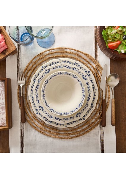 Kitchen Blueness 24 Parça Yemek Takımı - Renkli