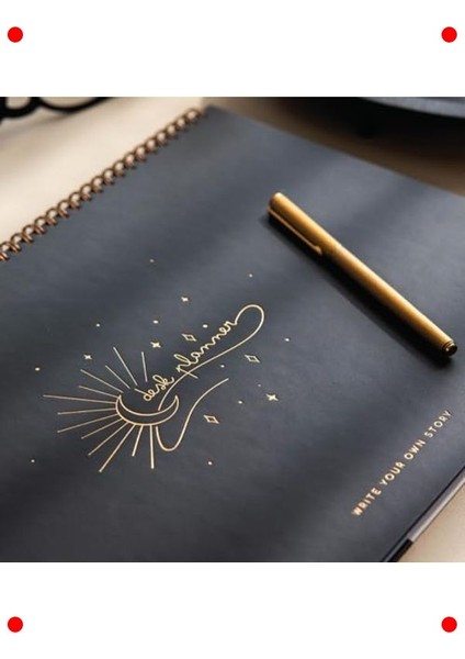 Süresiz Haftalık Spiralli Masaüstü Planlayıcı Siyah modelleri