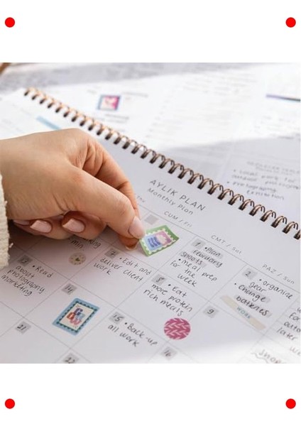 Süresiz Haftalık Spiralli Masaüstü Planlayıcı Siyah indirimleri