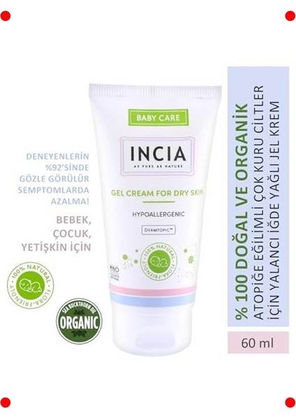 Doğal Atopik & Çok Kuru Ciltler Için Jel Krem 60 ml fiyatları