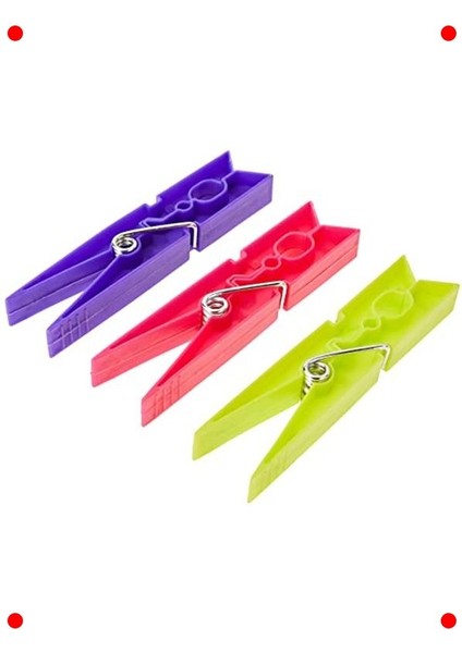 24'lü Standart Boy Plastik Çamaşır Mandalı Paketi modelleri