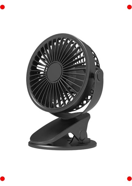 Masaüstü Klipsli Şarjlı Portatif Fan