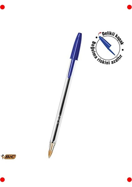 Mavi Tükenmez Kalem, 1.0mm Uç, 50 Adet fiyatları