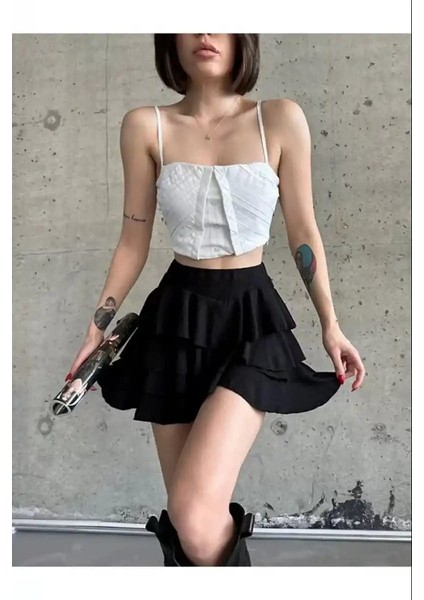 Kadın Mykonos Basic Etek - Siyah fırsatları