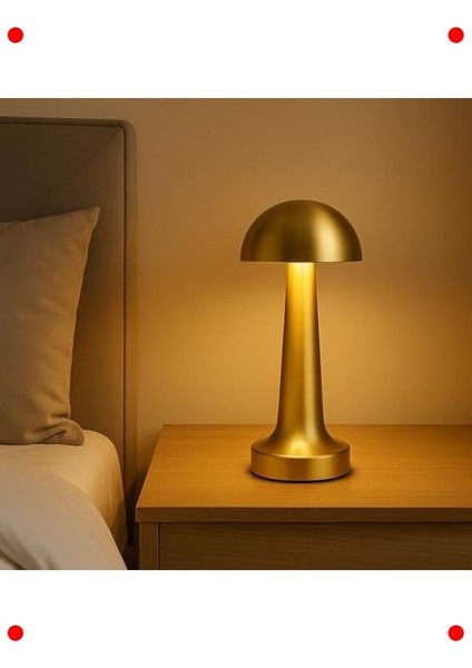 Şarjlı Dokunmatik LED Masa Lambası - 3 Renk Seçeneği