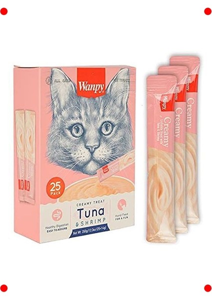 Ton Balığı & Karidesli Sıvı Kedi Ödül Maması - 25X14GR