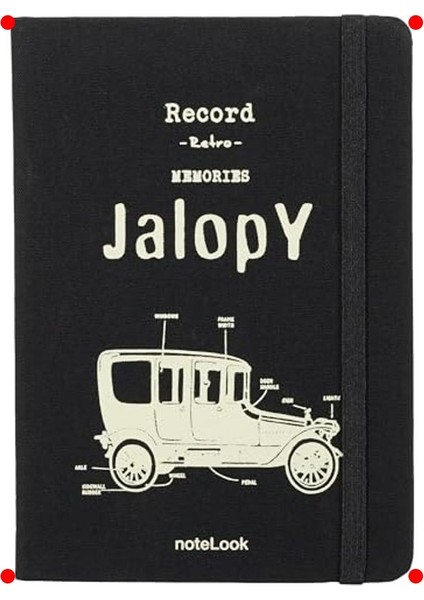 A6 Tekstil Kapak Çizgili Defter - Beyaz