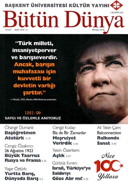 Bütün Dünya Dergi Kasım 2025