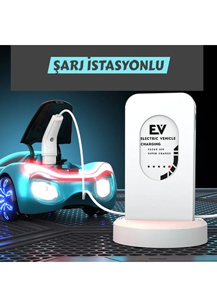 Uzaktan Kumandalı Şarjlı Elektrikli Araba 4x4 Şarj Istasyonlu LED Işıklı Sesli Müzikli Rc 23 cm fırsatları
