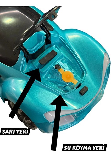 Uzaktan Kumandalı Şarjlı Elektrikli Araba 4x4 Şarj Istasyonlu LED Işıklı Sesli Müzikli Rc 23 cm indirimleri