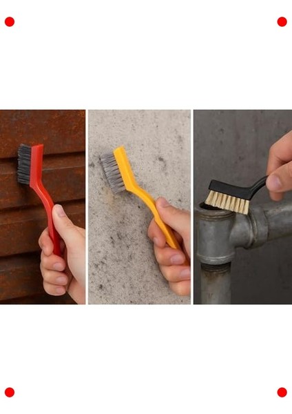 3'lü Tel Fırça Seti – Çelik, Pirinç, Naylon Temizleyici fiyatları