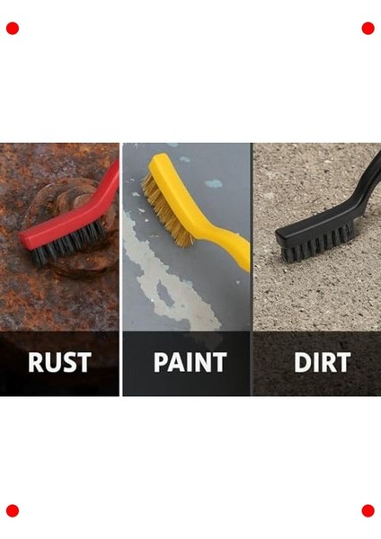 3'lü Tel Fırça Seti – Çelik, Pirinç, Naylon Temizleyici indirimleri