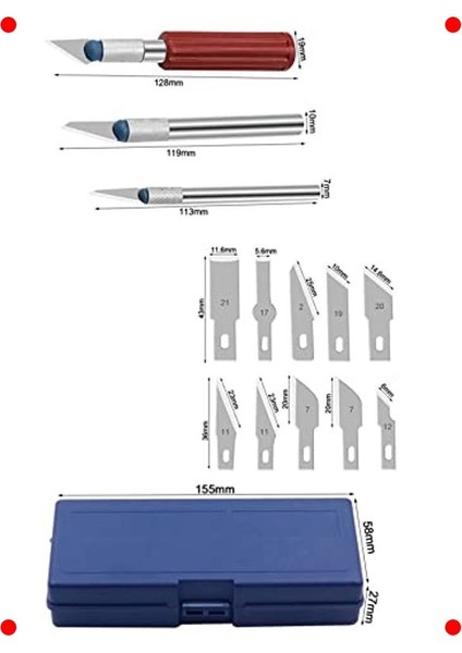 16 Parça Gravür, Oyma, Şekil Verme Hobi Seti modelleri