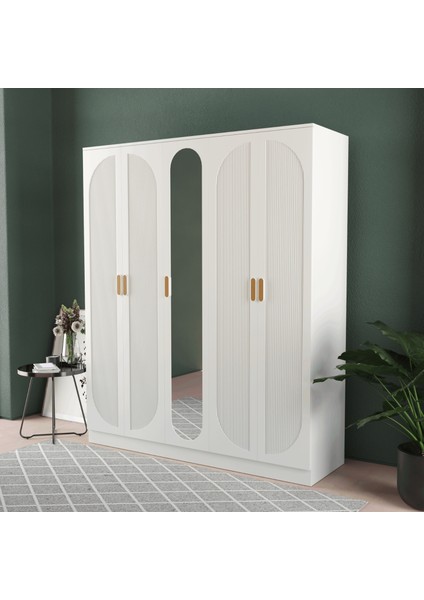 Soho 5 Kapaklı Eko Gardırop - Mdf Kapak