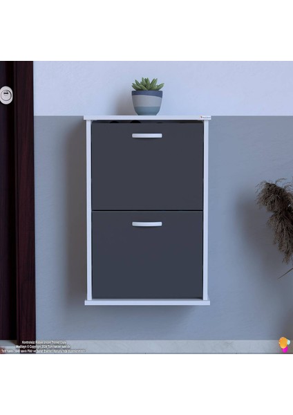 Umay Asma Kapı Önü 52X 78 x 26 Cm’ Lik 2 Düşer Kapak 4 Göz Bölmeli Ayakkabılık modelleri