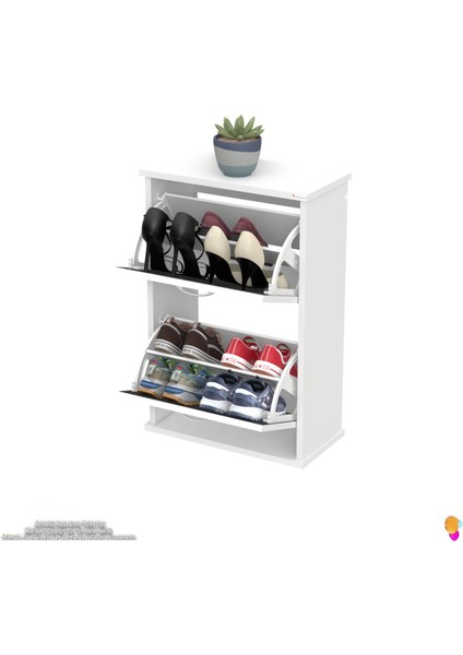 Umay Asma Kapı Önü 52X 78 x 26 Cm’ Lik 2 Düşer Kapak 4 Göz Bölmeli Ayakkabılık indirimleri