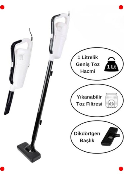 Torbasız Kablolu Dikey ve El Tipi Süpürge modelleri