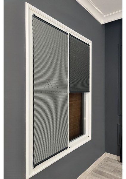 Honeycomb Antrasit Plise Perde Karartma ve Isı Yalıtım Özellikli modelleri