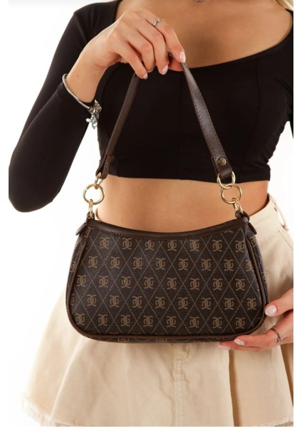 Desenli Kadın El ve Omuz Çantası