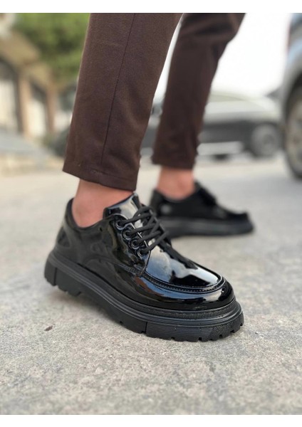 Kb-X6 Kuback Kömür Rugan Günlük Erkek Ayakkabı modelleri