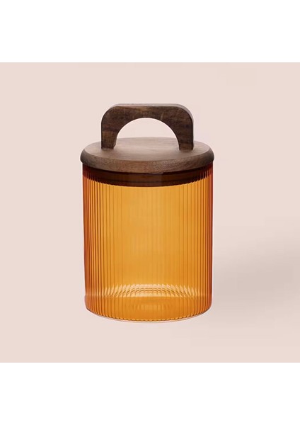 Mia Akasya Kulplu Cam Kavanoz - Amber - 700 ml fiyatları