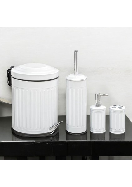 Bath Vintage 4'lü Banyo Seti - Beyaz