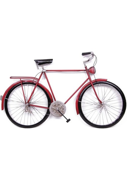 Bisiklet Pano Kırmızı Pano Vintage Dekoratif Ev Ofis Hediyelik