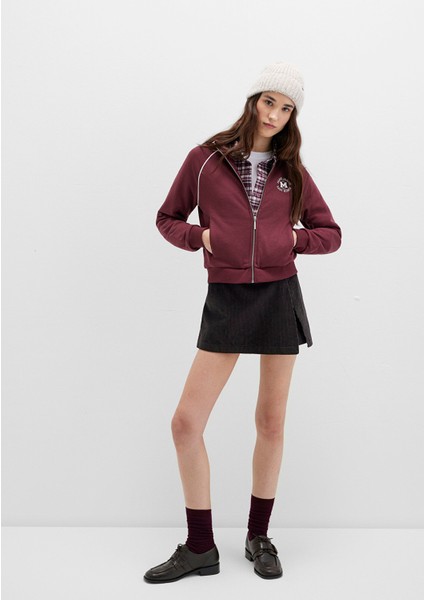 Kadife Kahverengi Şort Etek 1410234-90892