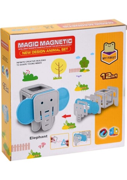 Manyetik Fil Blok Seti 12 Parça modelleri