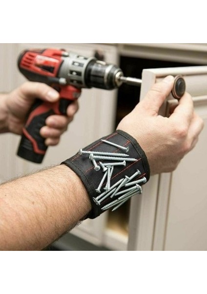 Ricevitore Manyetik Bileklik-10 Güçlü Mıknatıslı Profesyonel Vida Tutucu Bileklik(Universal Beden) indirimleri