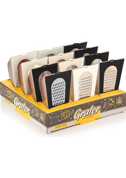 Hazneli Rende Pratik Qlux Paslanmaz Çelik Hazneli Rende L-00789 fırsatları