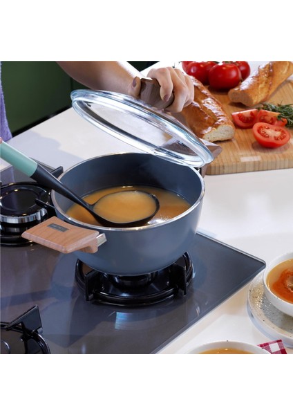 Fiesta Seramik Derin Tencere - Siyah / Açık Kahverengi - 24 cm fiyatları