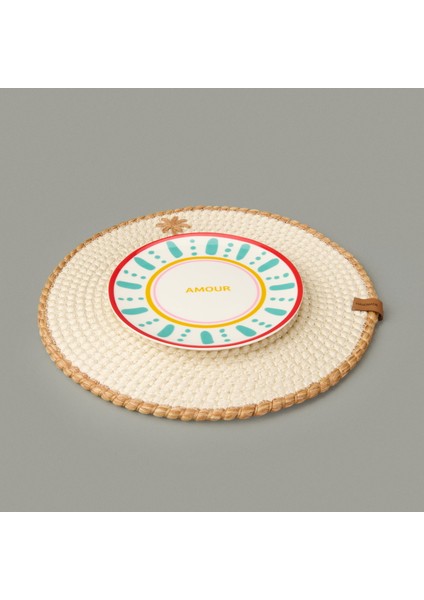 Soft Palm Nakışlı Supla - Ekru - 33X33 cm modelleri