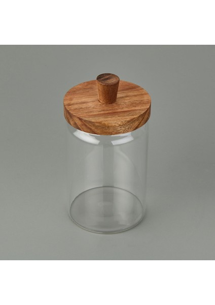 Akasya Kapaklı Cam Kavanoz - Kahverengi / Şeffaf - 700 ml modelleri