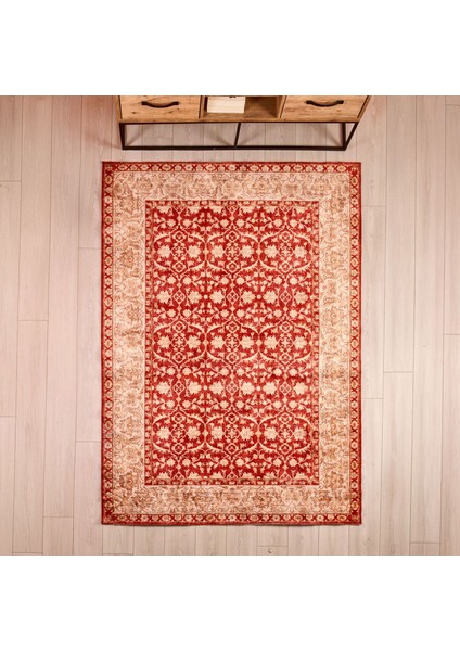 Soft Sultan Afgan Desenli Halı - Kırmızı - 160X230 cm