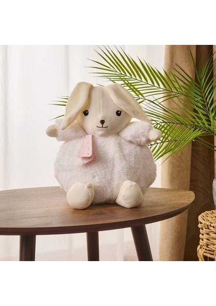 Soft Tombul Tavşan Figürlü Yastık - Bej - 26X30 cm