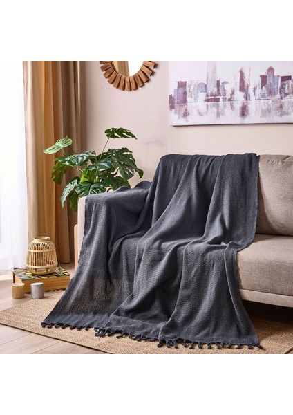 Soft Koltuk Şalı - Gri - 180X210 cm