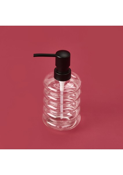 Kapaklı Borosilikat Cam Sıvı Sabunluk - Şeffaf / Siyah fiyatları