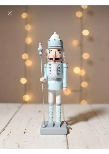 Buz Mavisi Renkli Kurşun Asker Yılbaşı Süsü