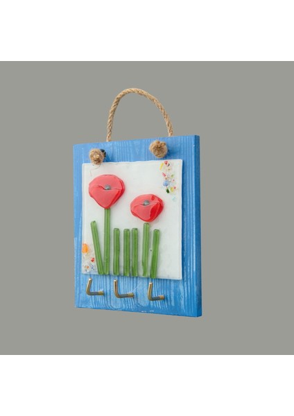 Deco Çiçek Anahtar Askısı - Mavi - 15 cm fiyatları