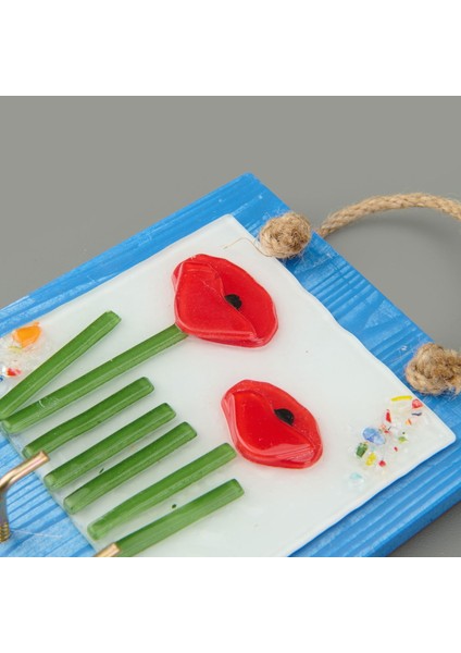 Deco Çiçek Anahtar Askısı - Mavi - 15 cm modelleri