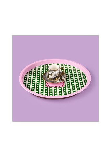 Cherry Desenli Yuvarlak Tepsi - Renkli - 35X35 cm fiyatları