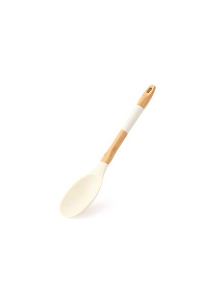 Ahşap Saplı Silikon Servis Kaşığı - Asorti