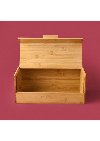 Agata Bambu Ekmek Dolabı - Açık Kahverengi