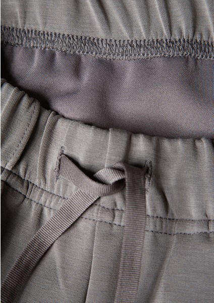 Şerit Detaylı Tencel Tm Modal Gri Eşofman Altı 1011104-82577